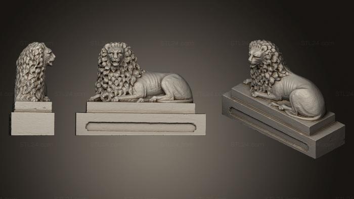 Figurines lions tigers sphinxes (The Gasworks Lion, STKL_0258) 3D models for cnc
